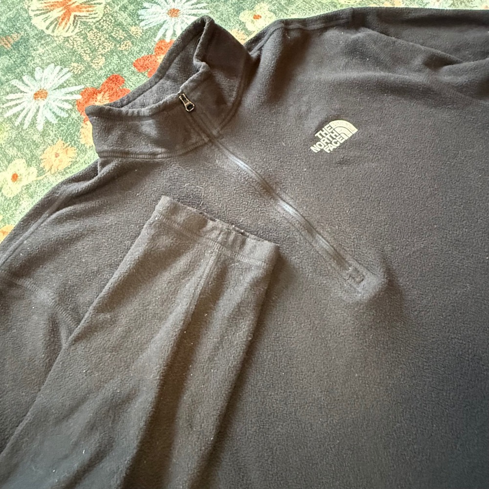 The North Face‎ Mens Black TKA 100 Glacier 1/4 Zip Fleece Pullover XL Regular